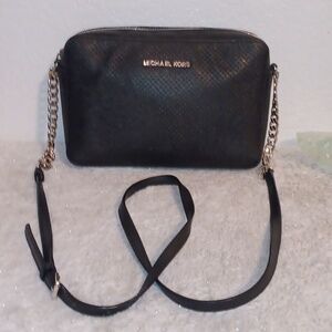 Michael Kors Preloved Textured Black Crossbody Bag